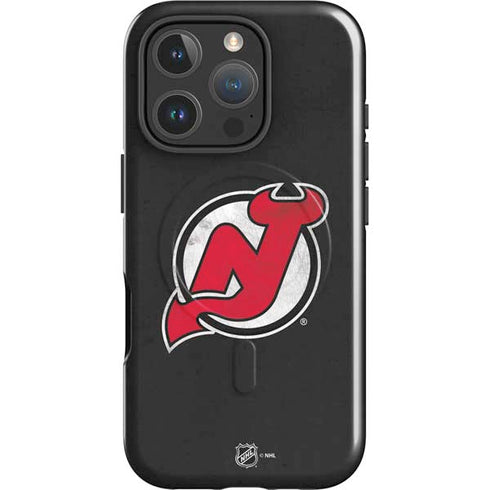 NHL New Jersey Devils Distressed iPhone 16 Pro Magsafe Impact Case
